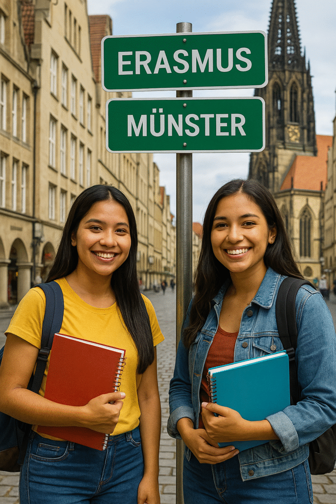 Estudiantes de intercambio Erasmus de ingeniería mecánica en la Universidad de Münster