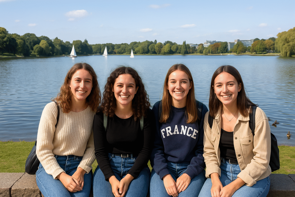 Étudiantes françaises en échange Erasmus en Allemagne
