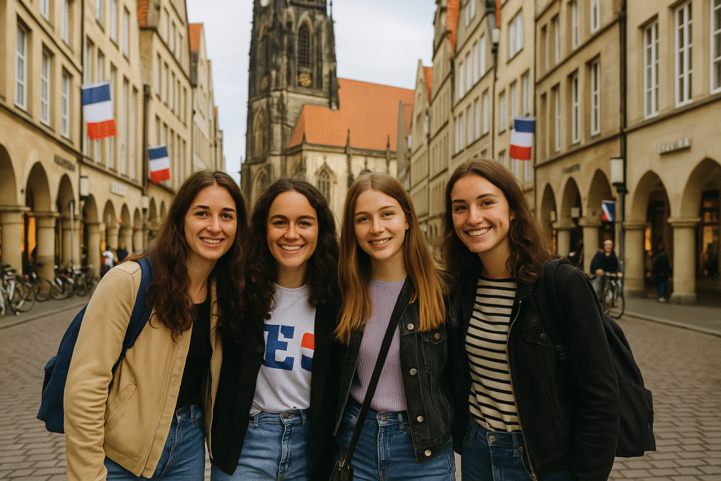 Étudiantes françaises en échange Erasmus en Allemagne
